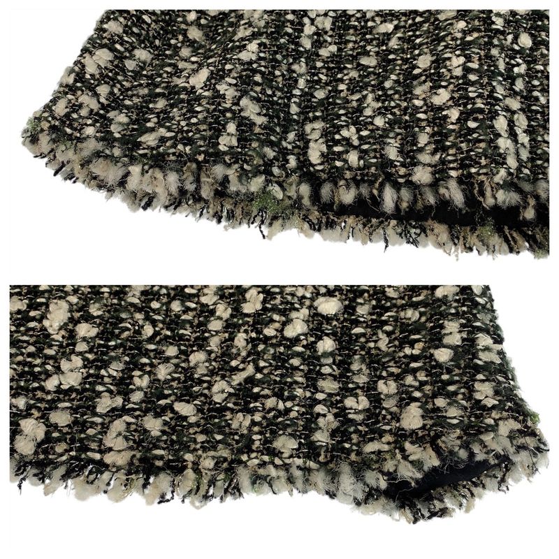Chanel Tweed CC Logo 36 Multicolor Rayon Polyamide Silk Skirt