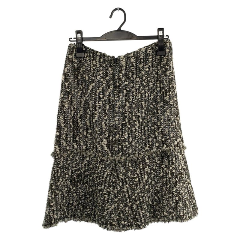 Chanel Tweed CC Logo 36 Multicolor Rayon Polyamide Silk Skirt