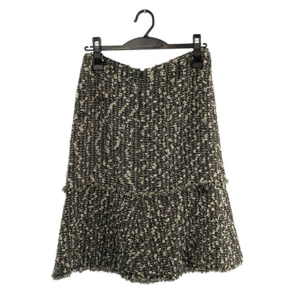 Chanel Tweed CC Logo 36 Multicolor Rayon Polyamide Silk Skirt