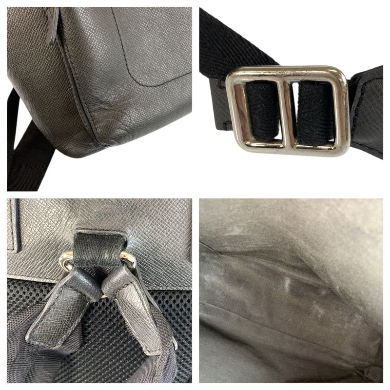 Louis Vuitton Taiga Grigori Ardoise Black Silver Backpack
