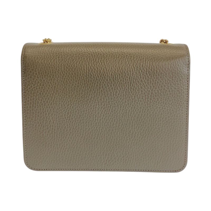 Gucci Interlocking Gray Gold Leather Shoulder Bag Chain