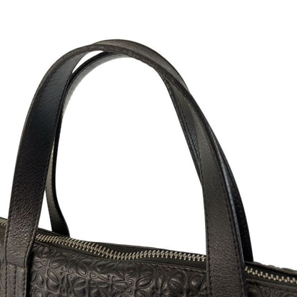 Loewe Repeat Anagram Black Silver Leather Business Briefcase
