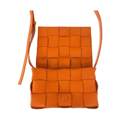 Bottega Veneta Maxi Intrecciato Cassette Orange Shoulder Bag Pochette