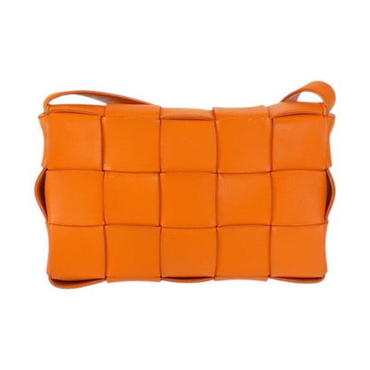 Bottega Veneta Maxi Intrecciato Cassette Orange Shoulder Bag Pochette
