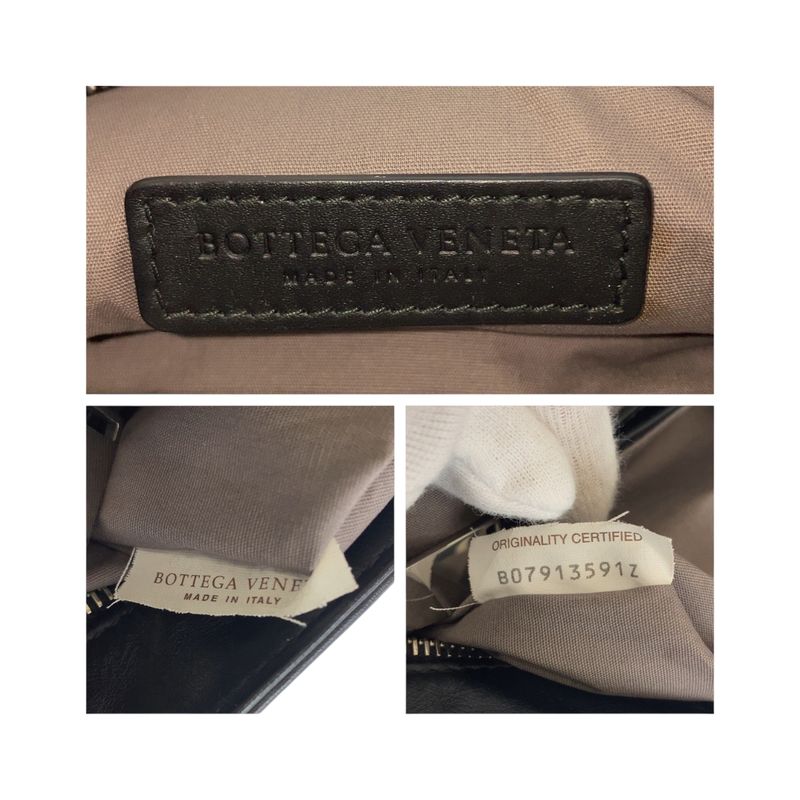 Bottega Veneta Intrecciato Black Shoulder Bag Pochette