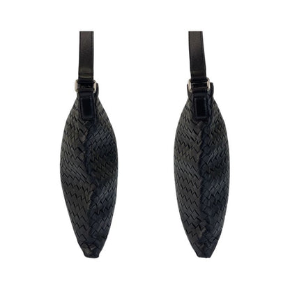 Bottega Veneta Intrecciato Black Shoulder Bag Pochette