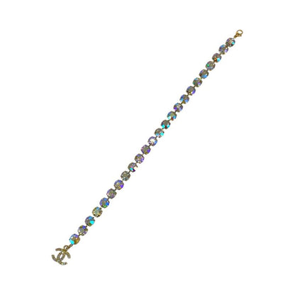 Chanel Super Vintage CC Logo Anklet Aurora Last Gold Plated Bracelet 95
