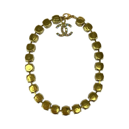 Chanel Super Vintage CC Logo Anklet Aurora Last Gold Plated Bracelet 95