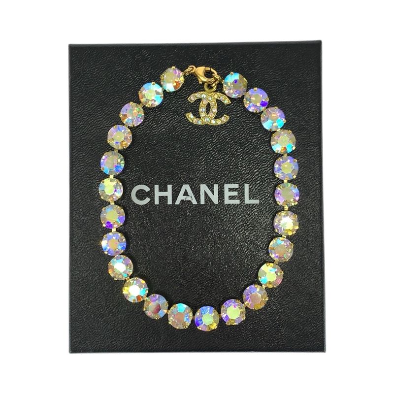 Chanel Super Vintage CC Logo Anklet Aurora Last Gold Plated Bracelet 95