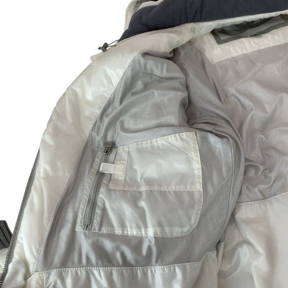 Chanel CC Logo 44 White Gray Silver Nylon Down Jacket