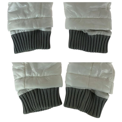 Chanel CC Logo 44 White Gray Silver Nylon Down Jacket