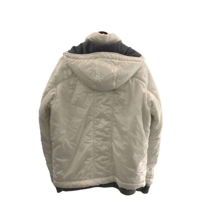 Chanel CC Logo 44 White Gray Silver Nylon Down Jacket