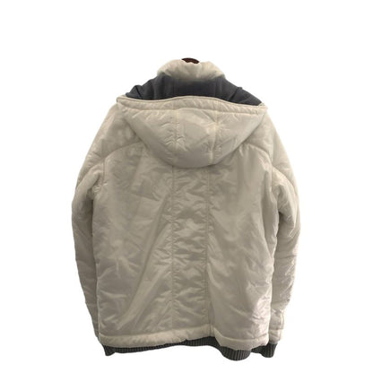 Chanel CC Logo 44 White Gray Silver Nylon Down Jacket