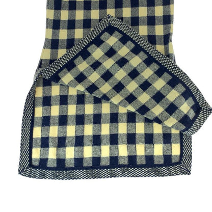 Chanel CC Logo Check 38 Navy Off White Cashmere Dress Knit