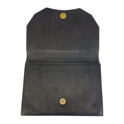 Saint Laurent Yves Vintage YSL Black Leather Clutch