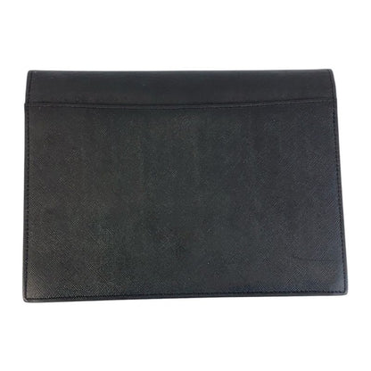 Saint Laurent Yves Vintage YSL Black Leather Clutch