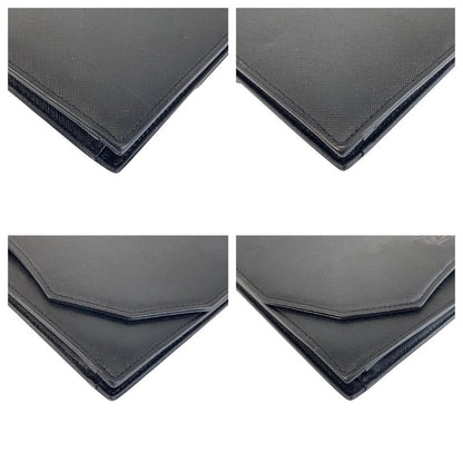 Saint Laurent Yves Vintage YSL Black Leather Clutch