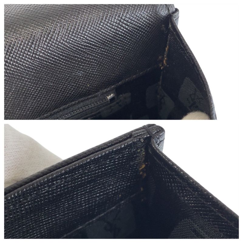 Saint Laurent Yves Vintage YSL Black Leather Clutch
