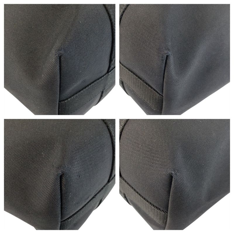 Celine Vertical Cabas Black Canvas Tote Shoulder Bag