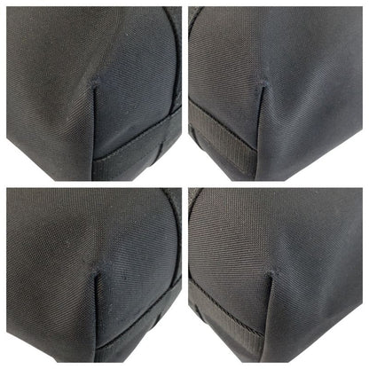 Celine Vertical Cabas Black Canvas Tote Shoulder Bag