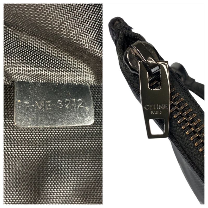 Celine Vertical Cabas Black Canvas Tote Shoulder Bag