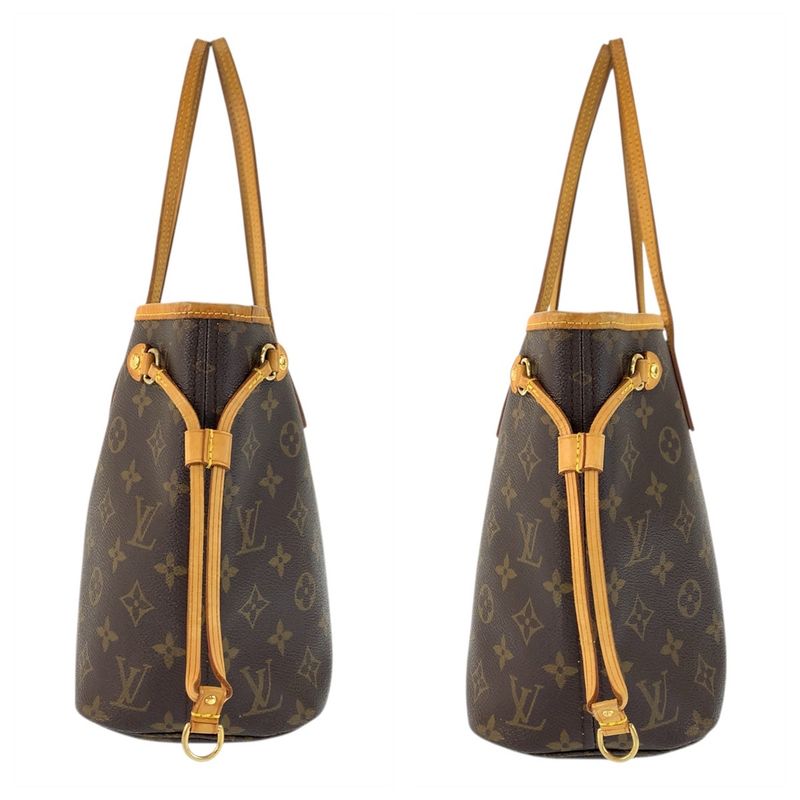 Louis Vuitton Monogram Neverfull PM Brown Gold Tote