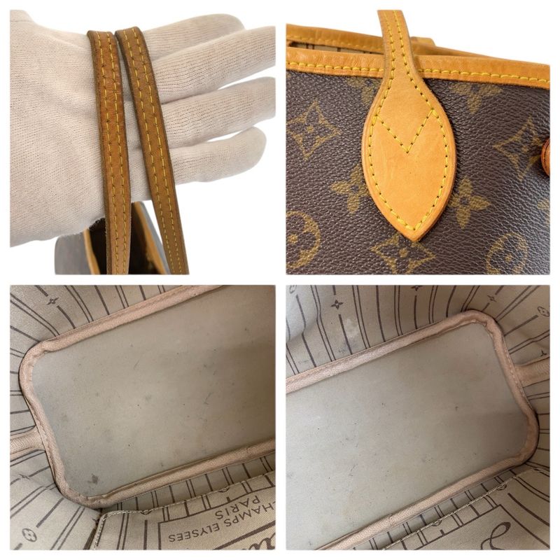 Louis Vuitton Monogram Neverfull PM Brown Gold Tote