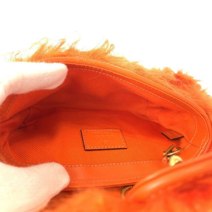 Gucci GG Marmont Orange Gold Leather Shoulder Bag Pochette