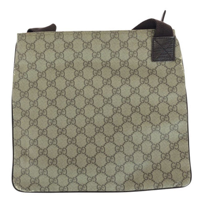 Gucci Brown Silver GG Supreme Canvas Shoulder Bag