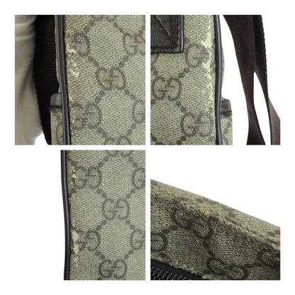 Gucci Brown Silver GG Supreme Canvas Shoulder Bag