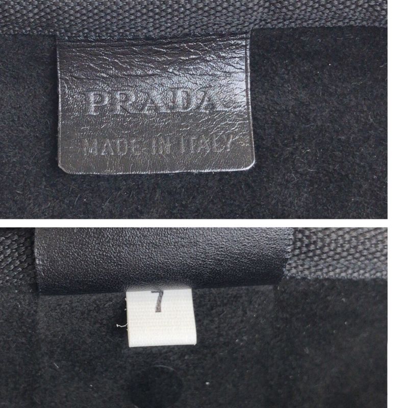 Prada Sports Black Silver Polyester Rubber Leather Shoulder Bag Pochette