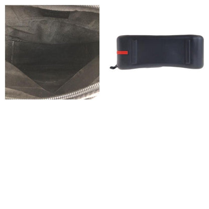 Prada Sports Black Silver Polyester Rubber Leather Shoulder Bag Pochette
