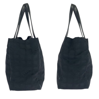 Chanel New Travel Line New Toto MM Black Gold Tote Shoulder Bag