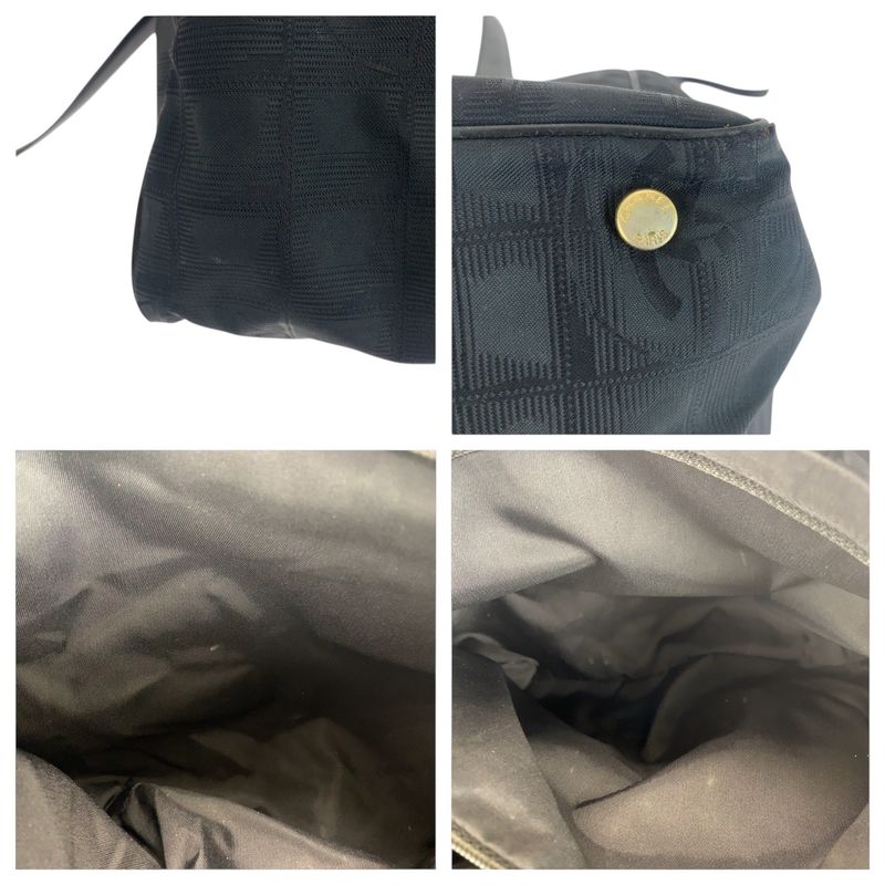 Chanel New Travel Line New Toto MM Black Gold Tote Shoulder Bag