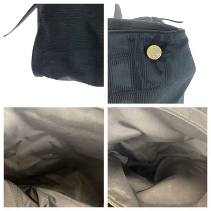 Chanel New Travel Line New Toto MM Black Gold Tote Shoulder Bag