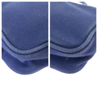 Prada Blue Silver Canvas Mini Handbag Pouch