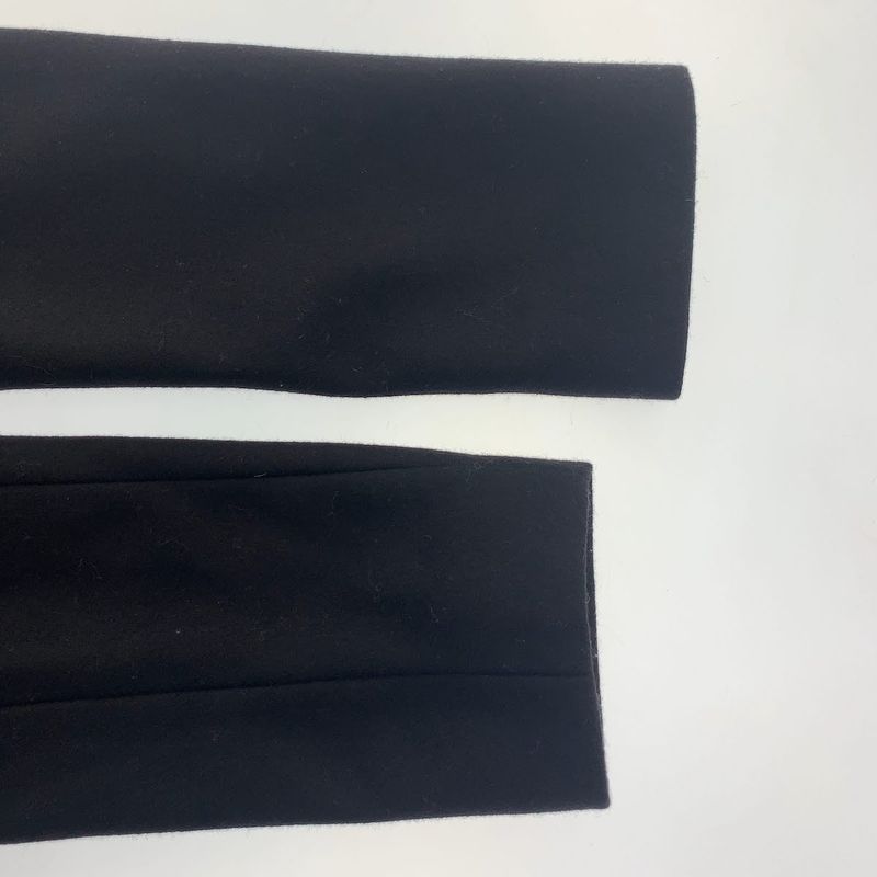 Fendi 12 XS Black Wool Rayon Peacoat Frill Coat Semi Long Half Kids