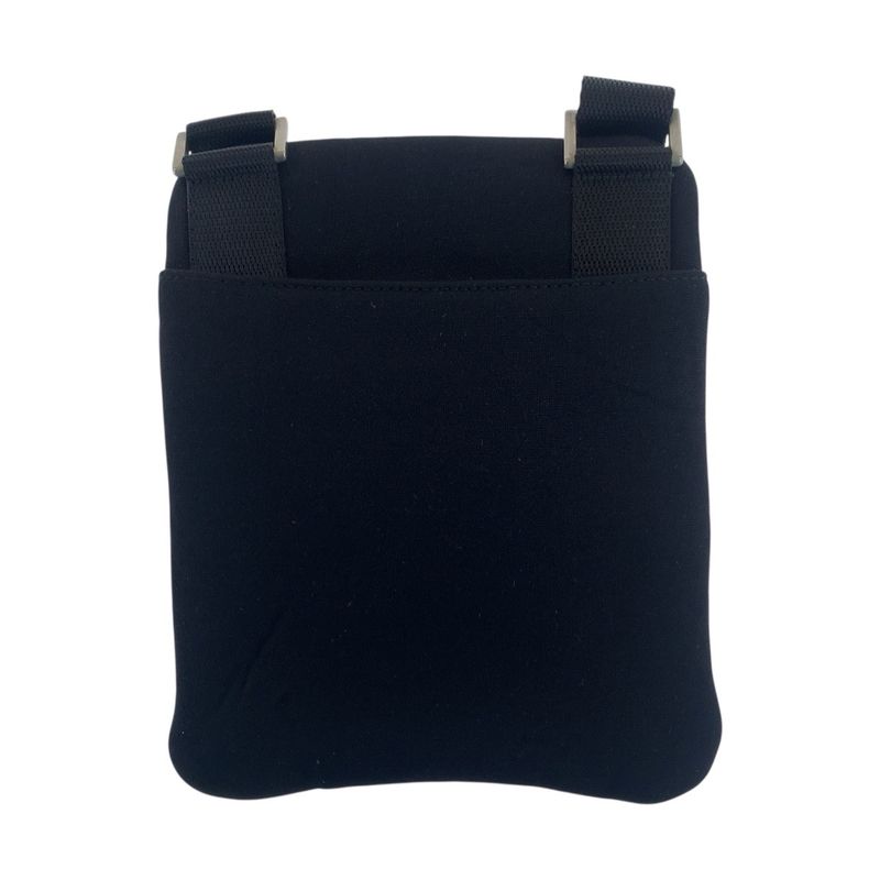Prada Sports Black Gray Silver Nylon Shoulder Bag Pochette