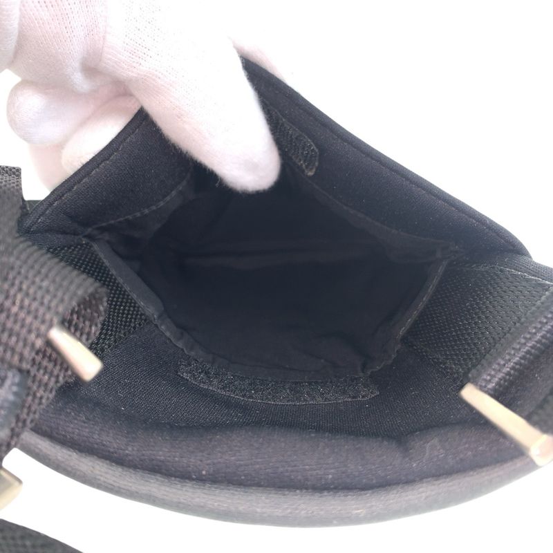 Prada Sports Black Gray Silver Nylon Shoulder Bag Pochette