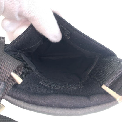 Prada Sports Black Gray Silver Nylon Shoulder Bag Pochette