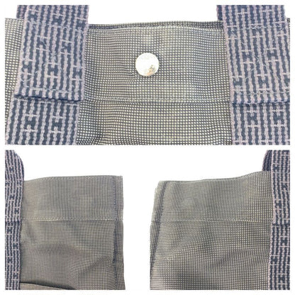 Hermes Her Line MM Gray Silver Canvas Tote