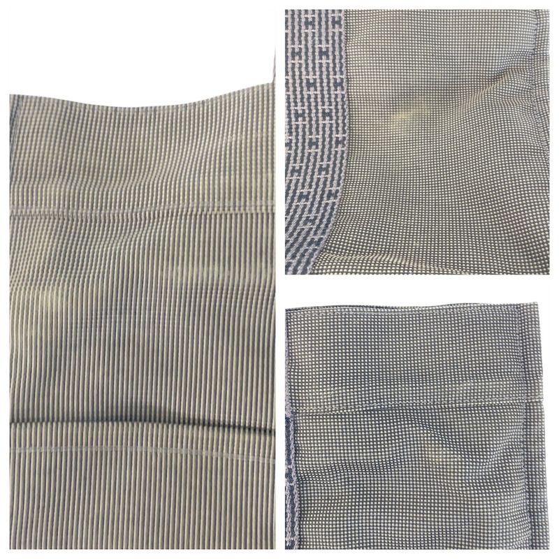 Hermes Her Line MM Gray Silver Canvas Tote