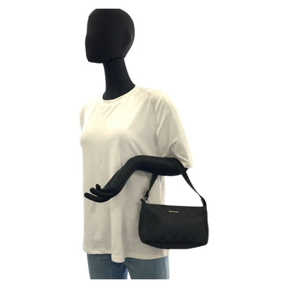 Gucci Black Silver GG Canvas Handbag