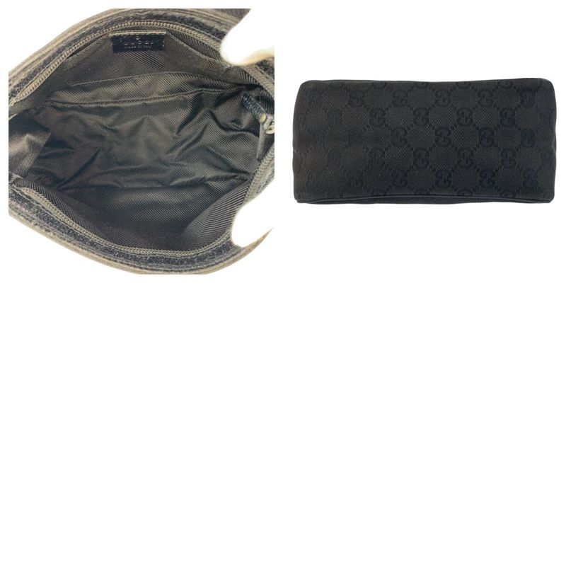 Gucci Black Silver GG Canvas Handbag