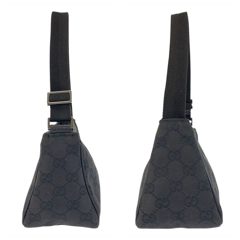 Gucci Black Silver GG Canvas Handbag