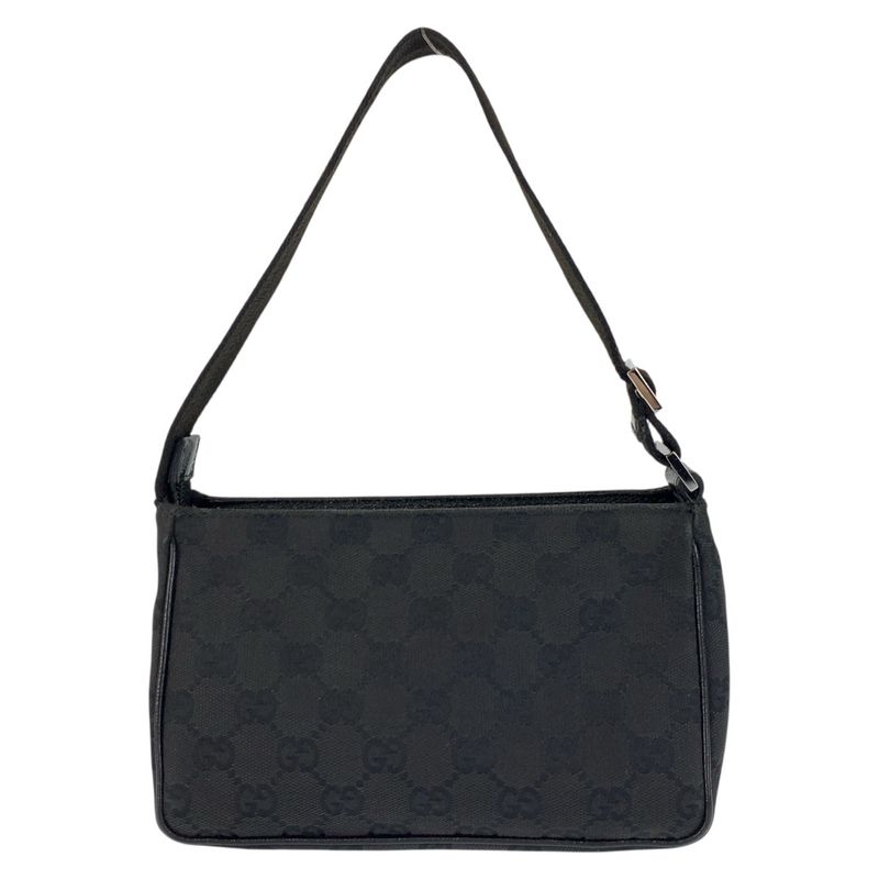 Gucci Black Silver GG Canvas Handbag