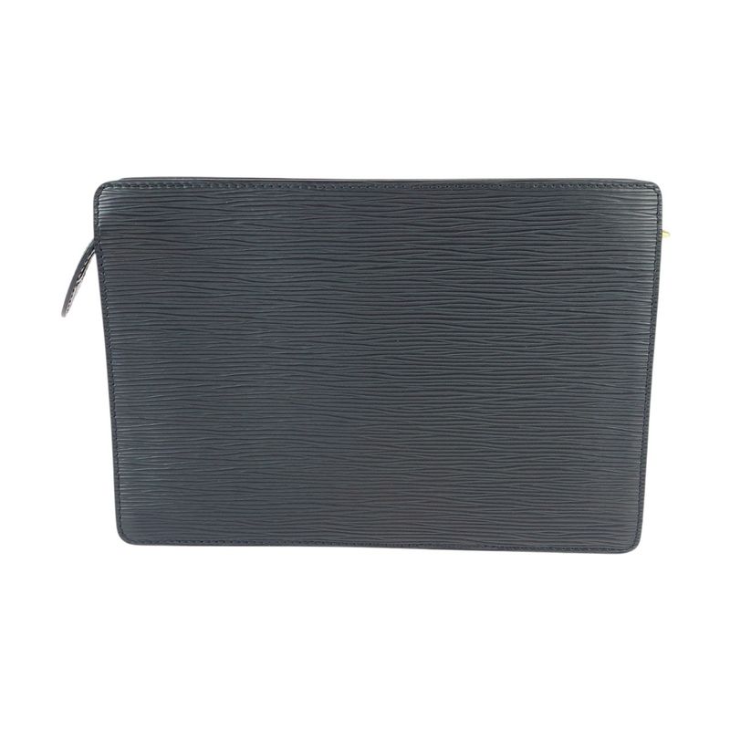 Louis Vuitton Epi Pochette Homme Second Black Gold Leather Clutch