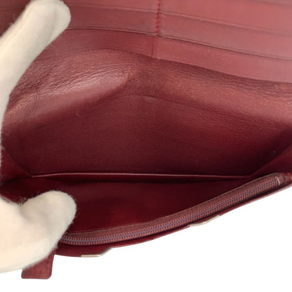 Cartier Must Line Black Gold Silver Leather Wallet