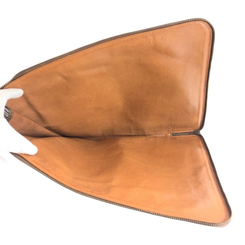 Louis Vuitton Monogram Posh Document Case Brown Clutch