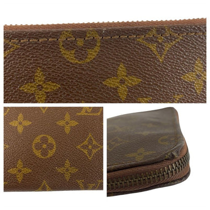 Louis Vuitton Monogram Posh Document Case Brown Clutch